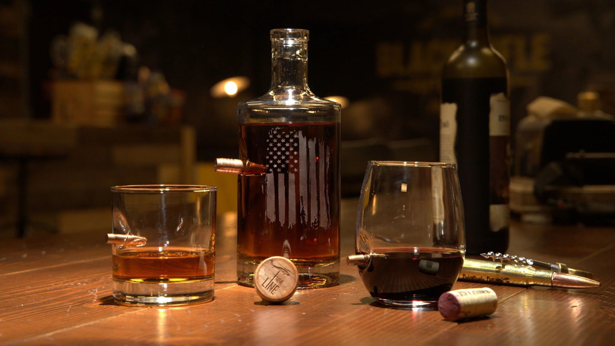Bullet Whiskey Glasses - Nine Line Apparel