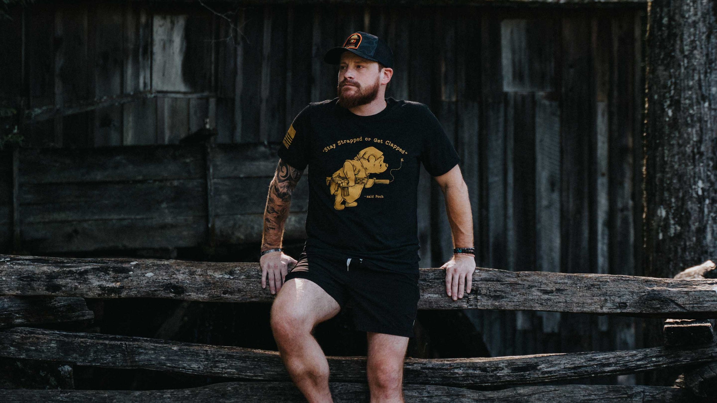 Pooh Stay Strapped - Nine Line Apparel