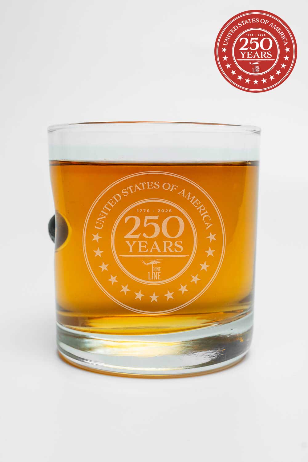 250th Anniversary American Made Musket Ball Whiskey Glass