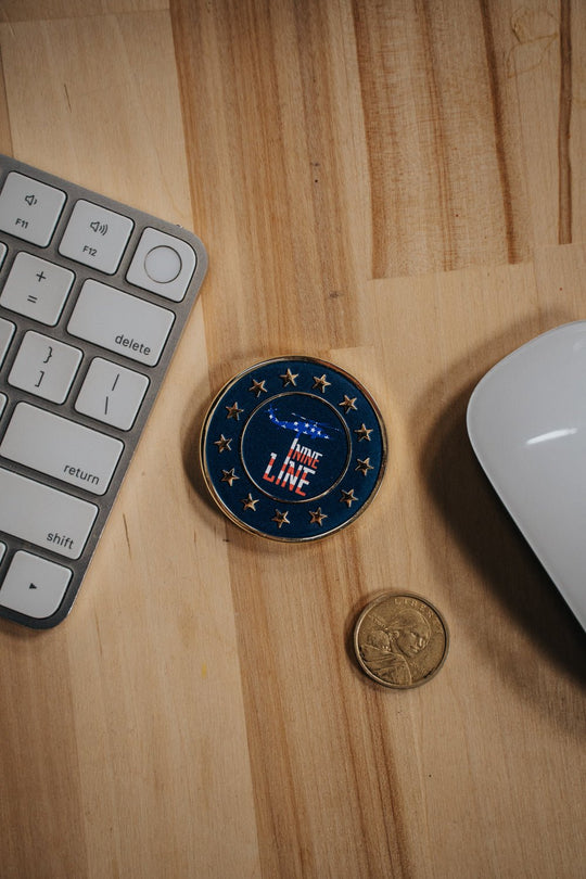 American Flag Schematic Challenge Coin