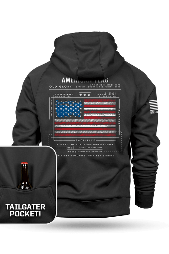 American Flag Schematic - Tailgater Hoodie