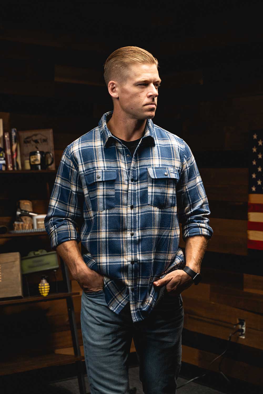 Button - Up Snap Flannel Shirt