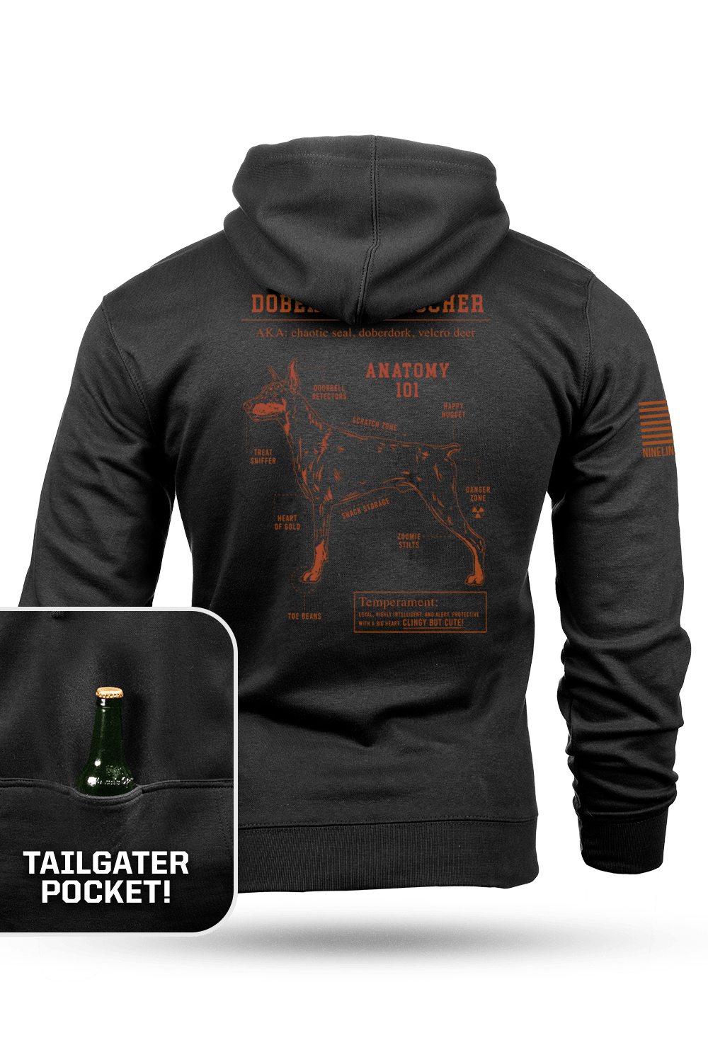 Doberman Schematic - Tailgater Hoodie
