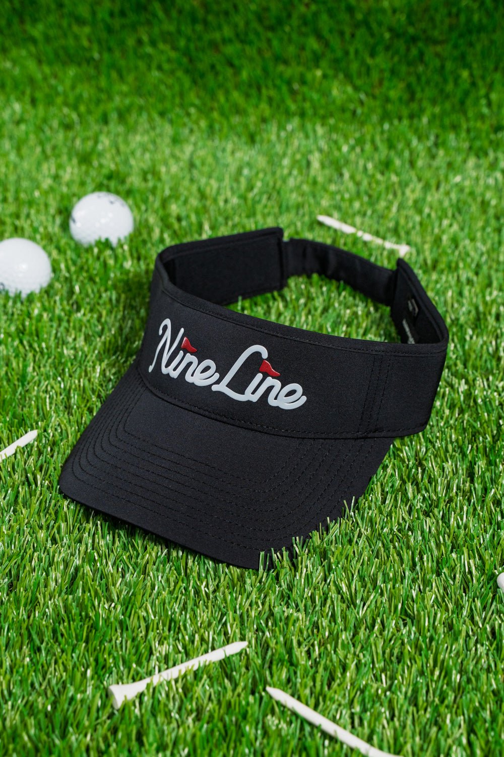 Nine Line Pin Flag Logo Golf Visor