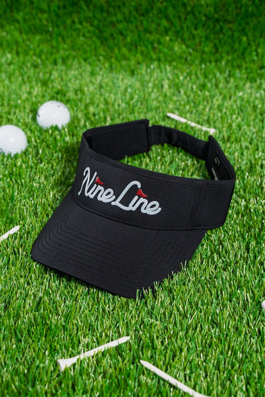 Nine Line Pin Flag Logo Golf Visor