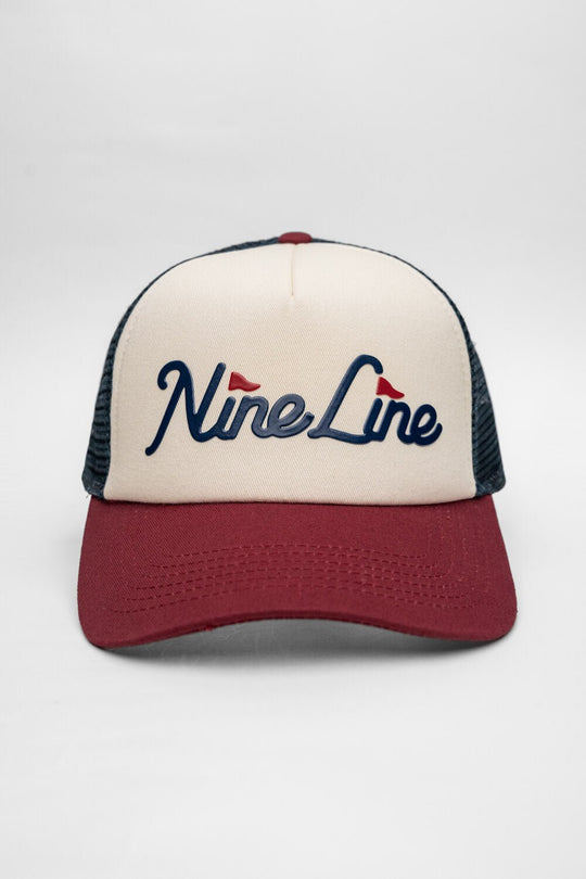 Nine Line Pin Flag Logo Trucker Hat