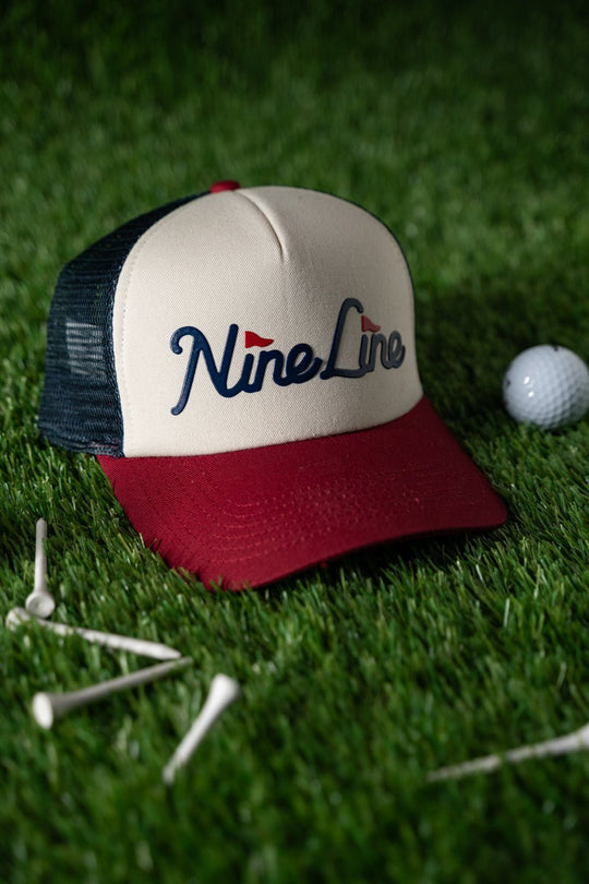 Nine Line Pin Flag Logo Trucker Hat