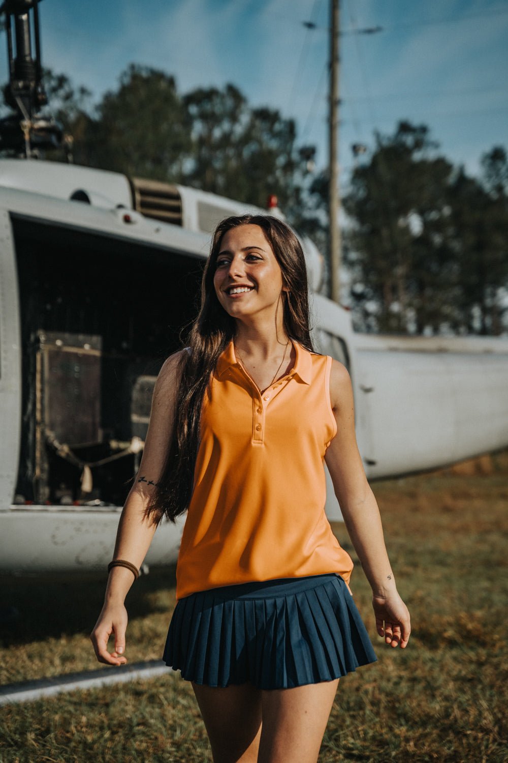 Silicone Dropline Logo - Women's Sleeveless Polo