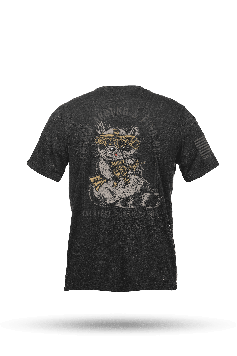 トップス URBAN TACTICAL TEE WASHED BLACK M Tactical Trash Panda Design - Youth T-Shirt – Nine Line Apparel