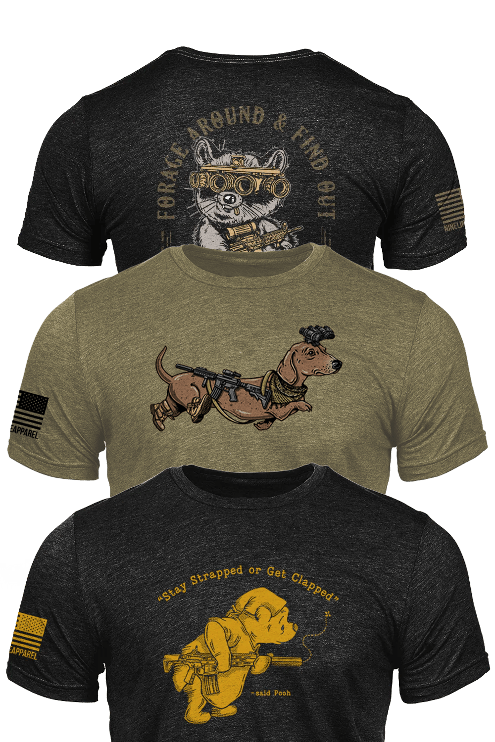 New 3 Pack T-Shirt Bundle - Animal House Pack – Nine Line Apparel