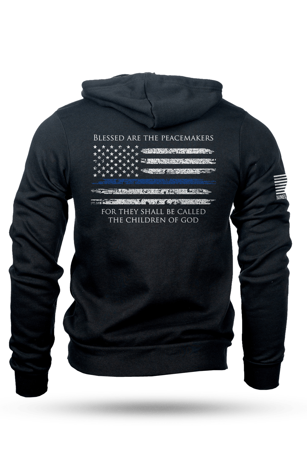 Thin blue top line zip hoodie