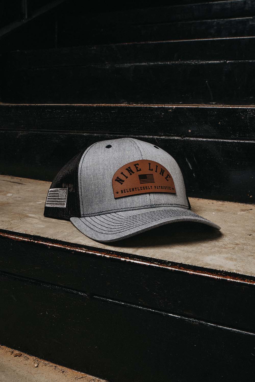 Leather Nine Line Patch Snapback Hat Collection - Nine Line Apparel