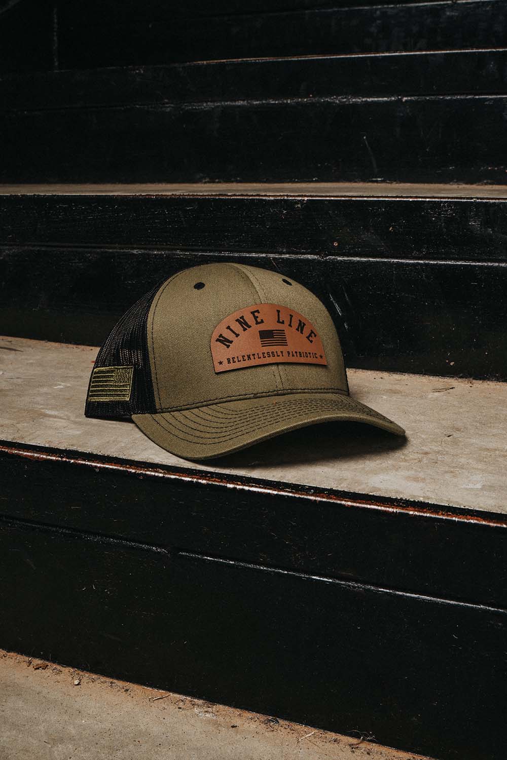 Leather Nine Line Patch Snapback Hat Collection - Nine Line Apparel