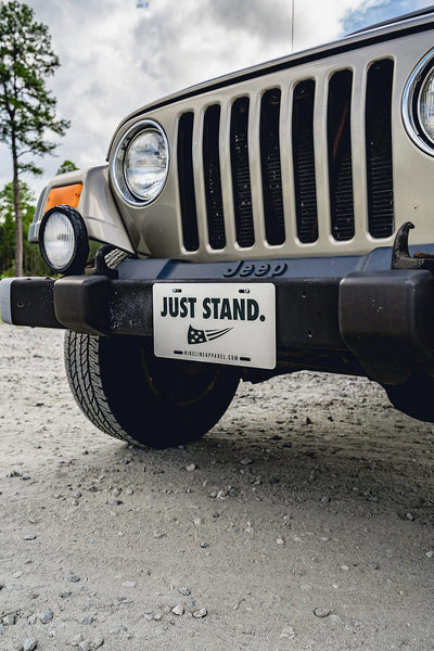 License Plate - Just Stand - Nine Line Apparel