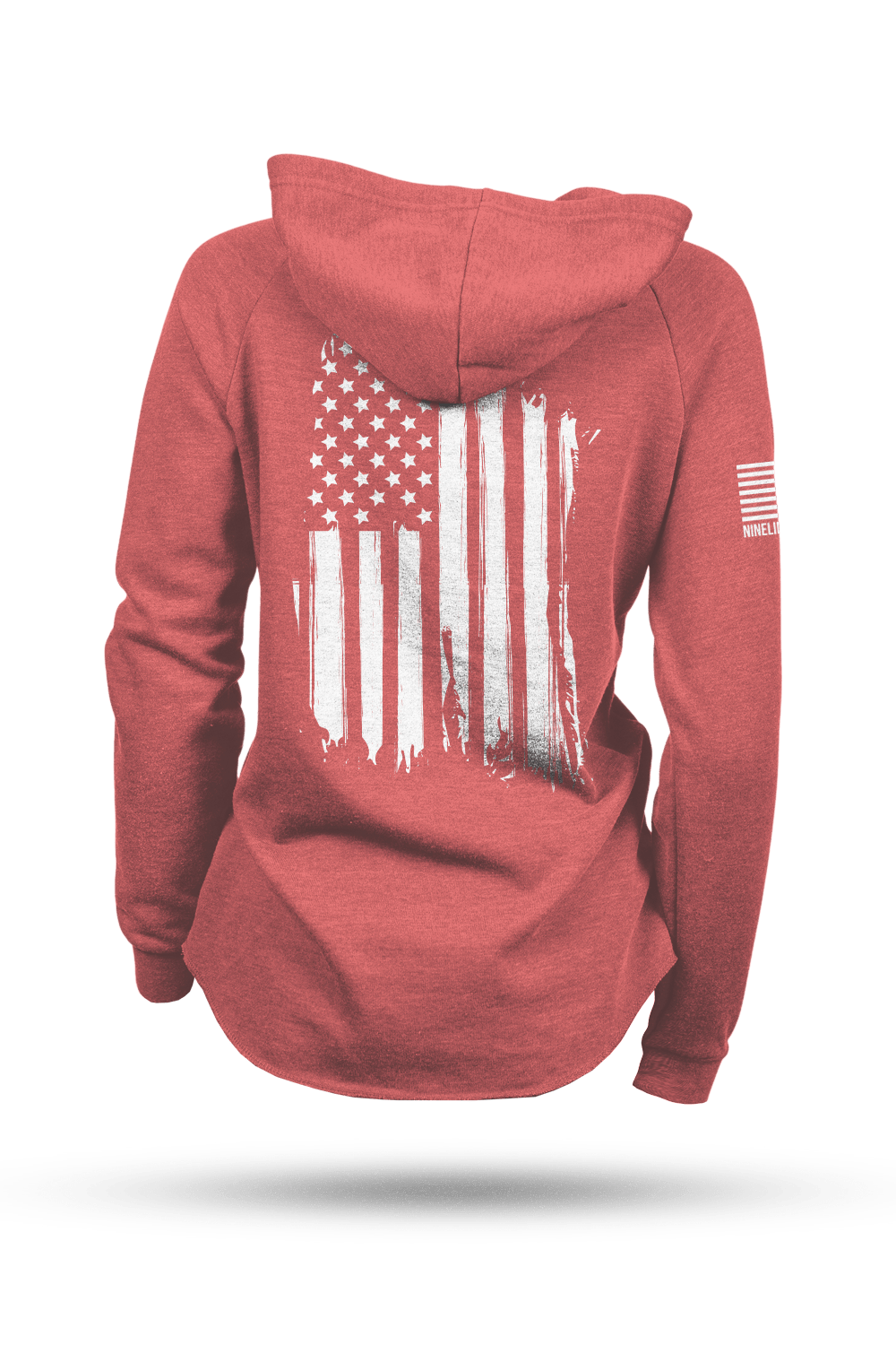 Lightweight Women's V-neck Hoodie - America - Nine Line Apparel