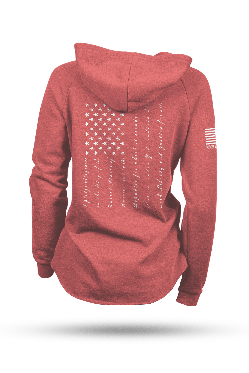 Lightweight Women's V-neck Hoodie - The Pledge - Nine Line Apparel