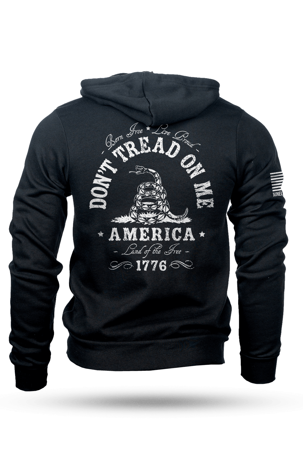 Men's Full-Zip Hoodie - Don't Tread on Me - Nine Line Apparel