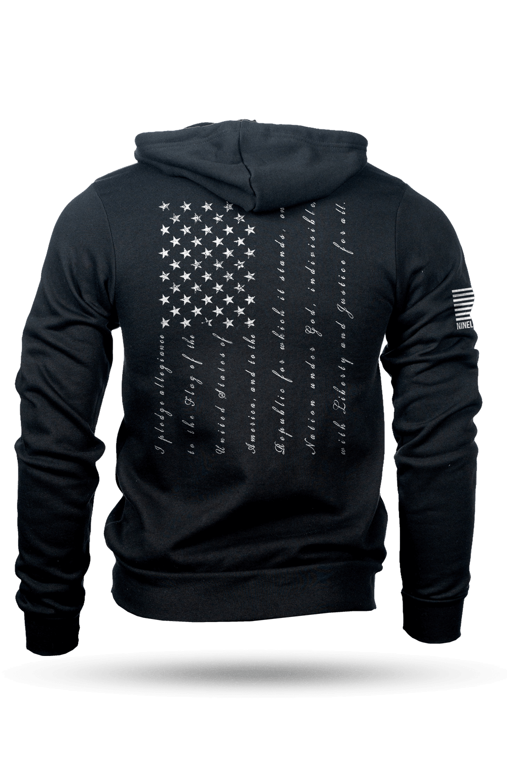 Grunt Style Rifle Flag 2.0 Pullover Hoodie - Dark Heather Gray Men's Cotton Blend Hoodie