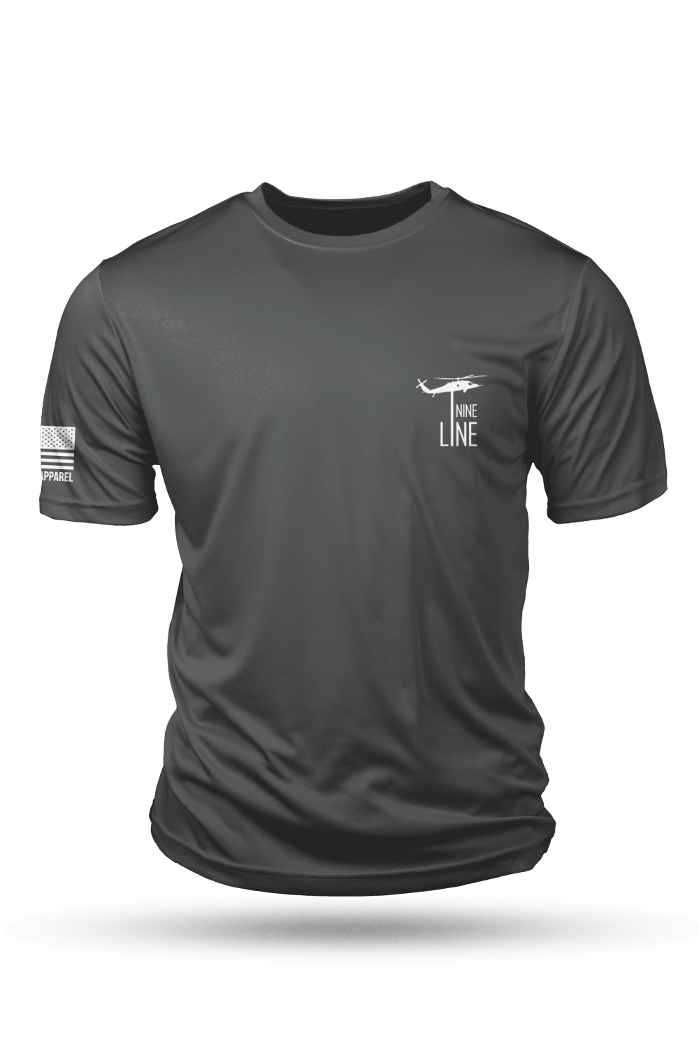 Men's Moisture Wicking T-Shirt - American Flag Schematic - Nine Line Apparel