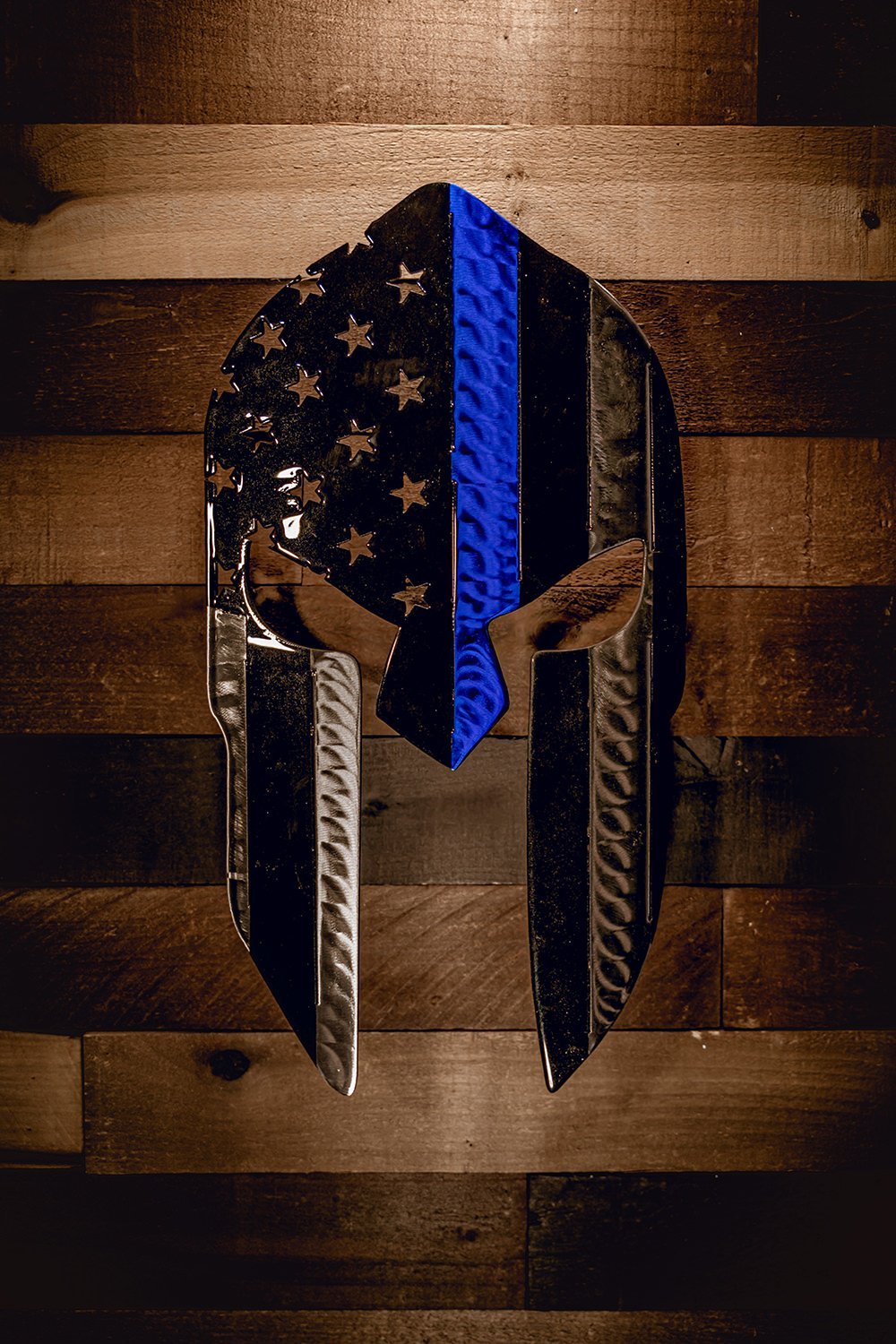 Personalized - Blue Line Police Support - Metal Sign - Lone Star Art