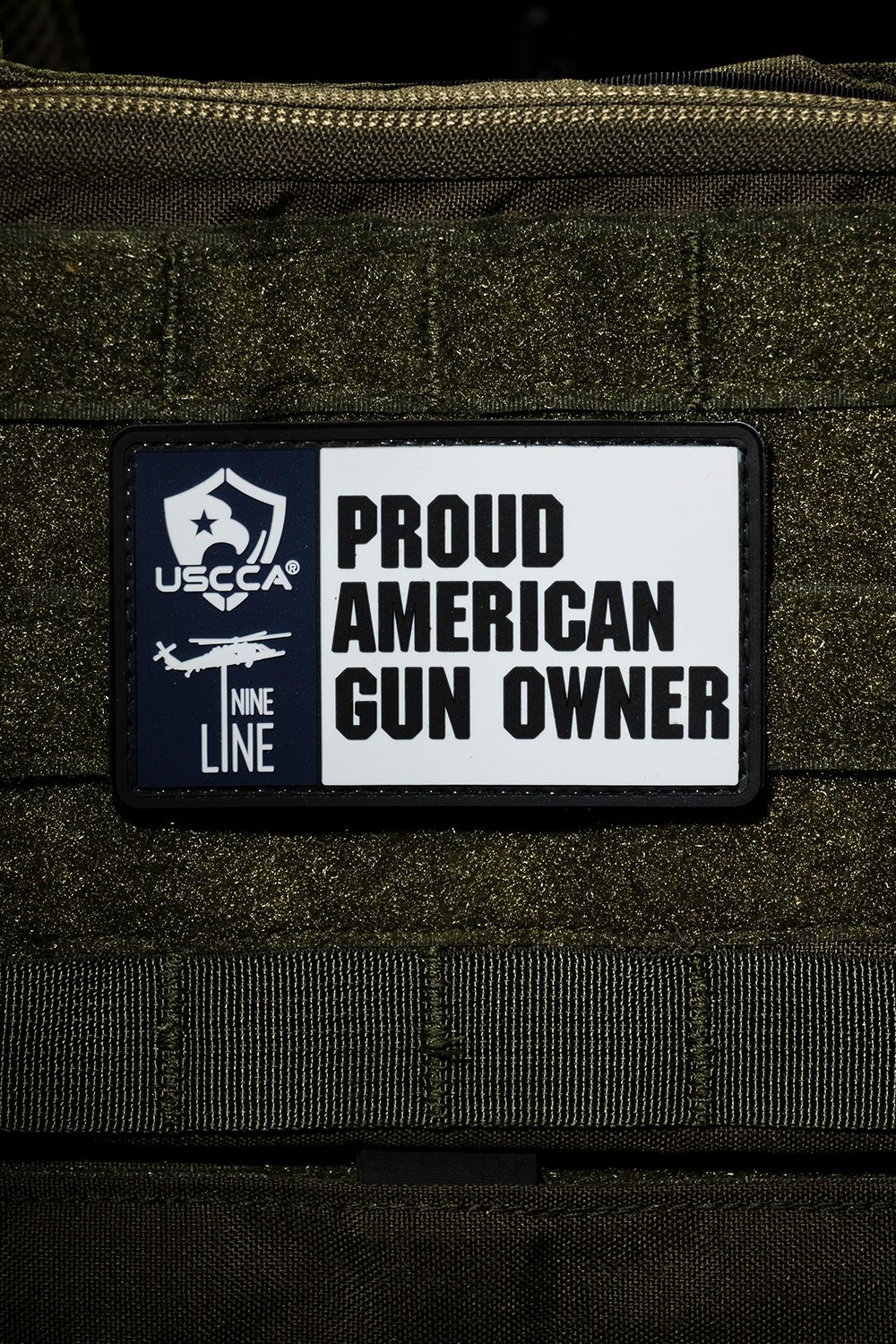 Proud American Gun Owner Patch – Embroidered Iron-On With Revolver & 2nd Amendment Design