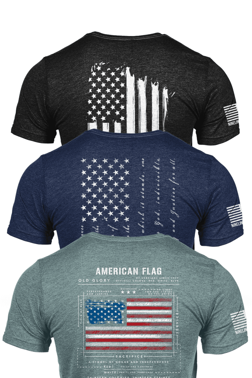 Pack Tri-Blend T-Shirt Freedom Pack – Nine Line Apparel
