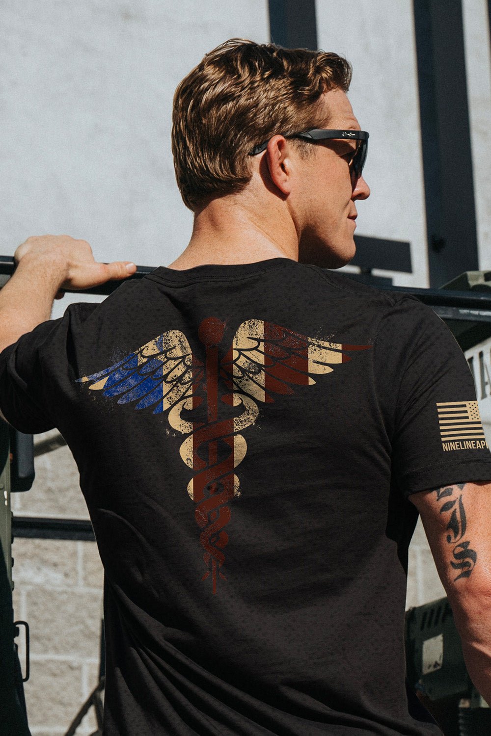 Tri-Blend T-Shirt - Nurse Flag - Nine Line Apparel