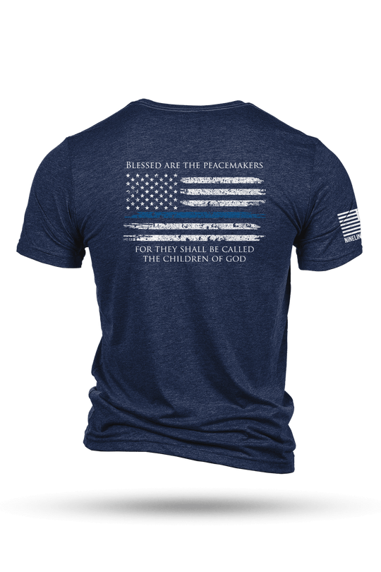 Tri-Blend T-Shirt - Thin Blue Line - Nine Line Apparel