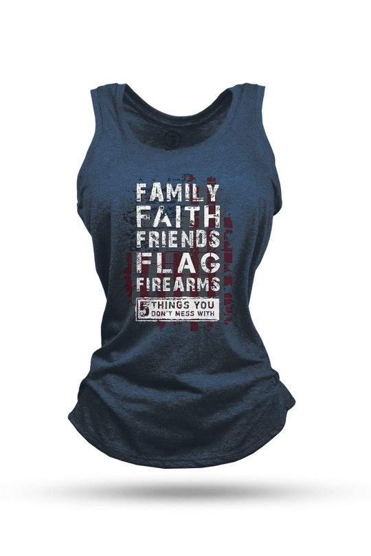 Women's Racerback Tank - 5 Things - Nine Line Apparel