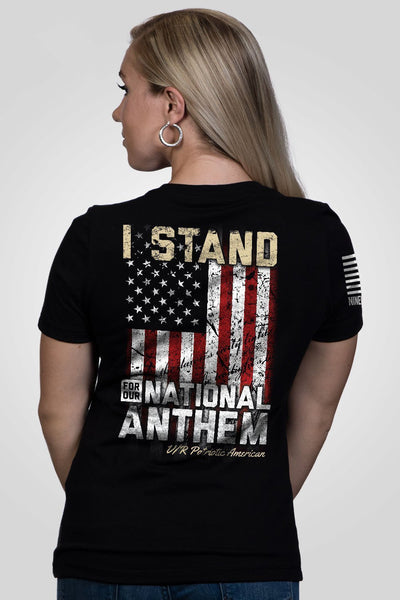 Women's Relaxed Fit V-Neck Shirt - I Stand - Nine Line Apparel