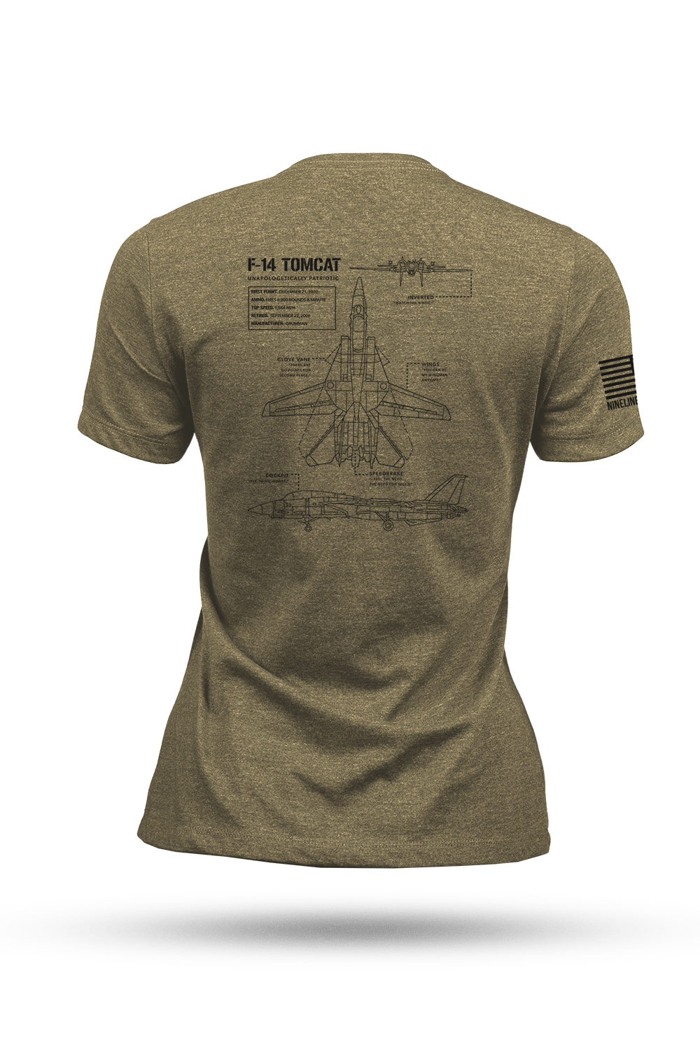 Women's T-Shirt - F-14 Tomcat Schematic - Nine Line Apparel