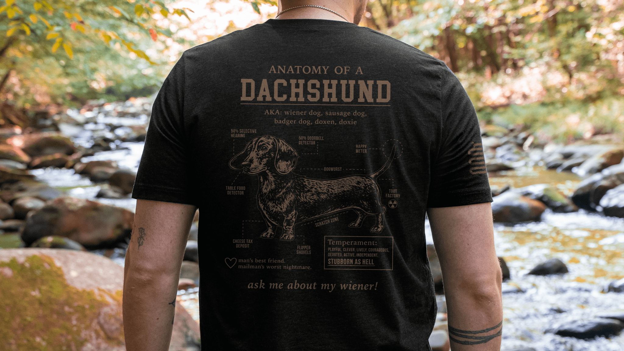 Dachshund Schematic - Nine Line Apparel