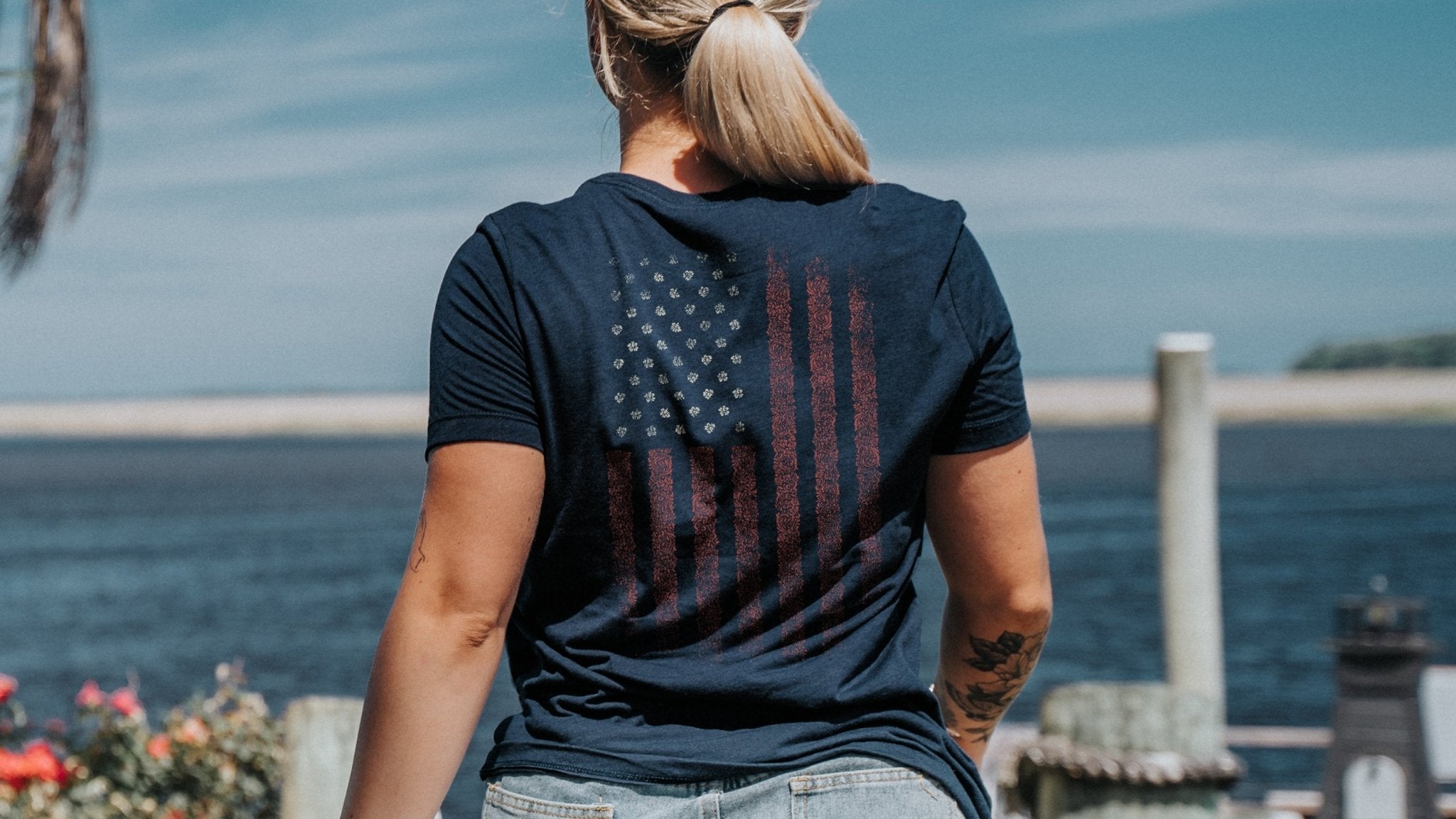 Floral Pattern Flag - Nine Line Apparel
