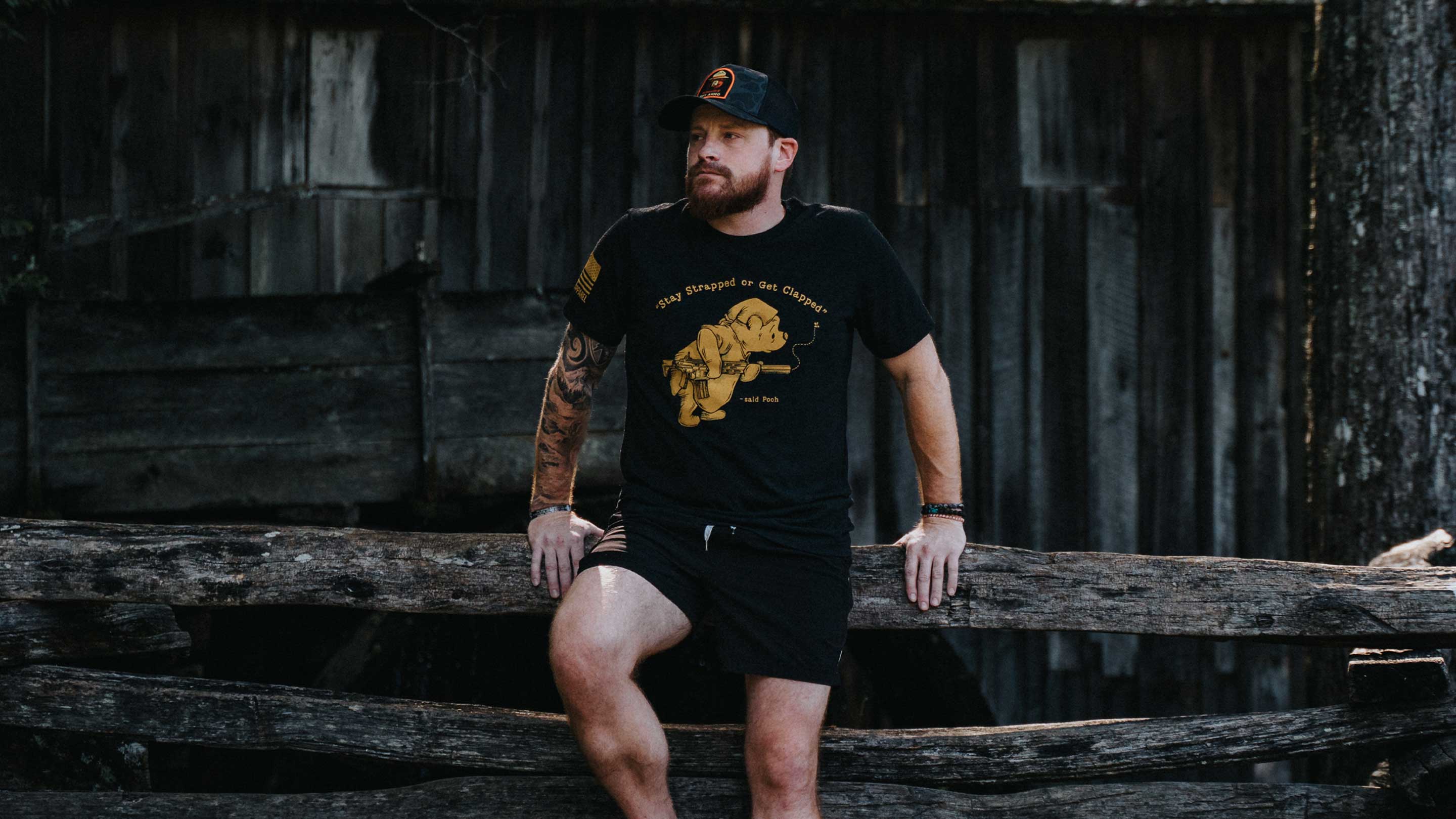 Pooh Stay Strapped - Nine Line Apparel