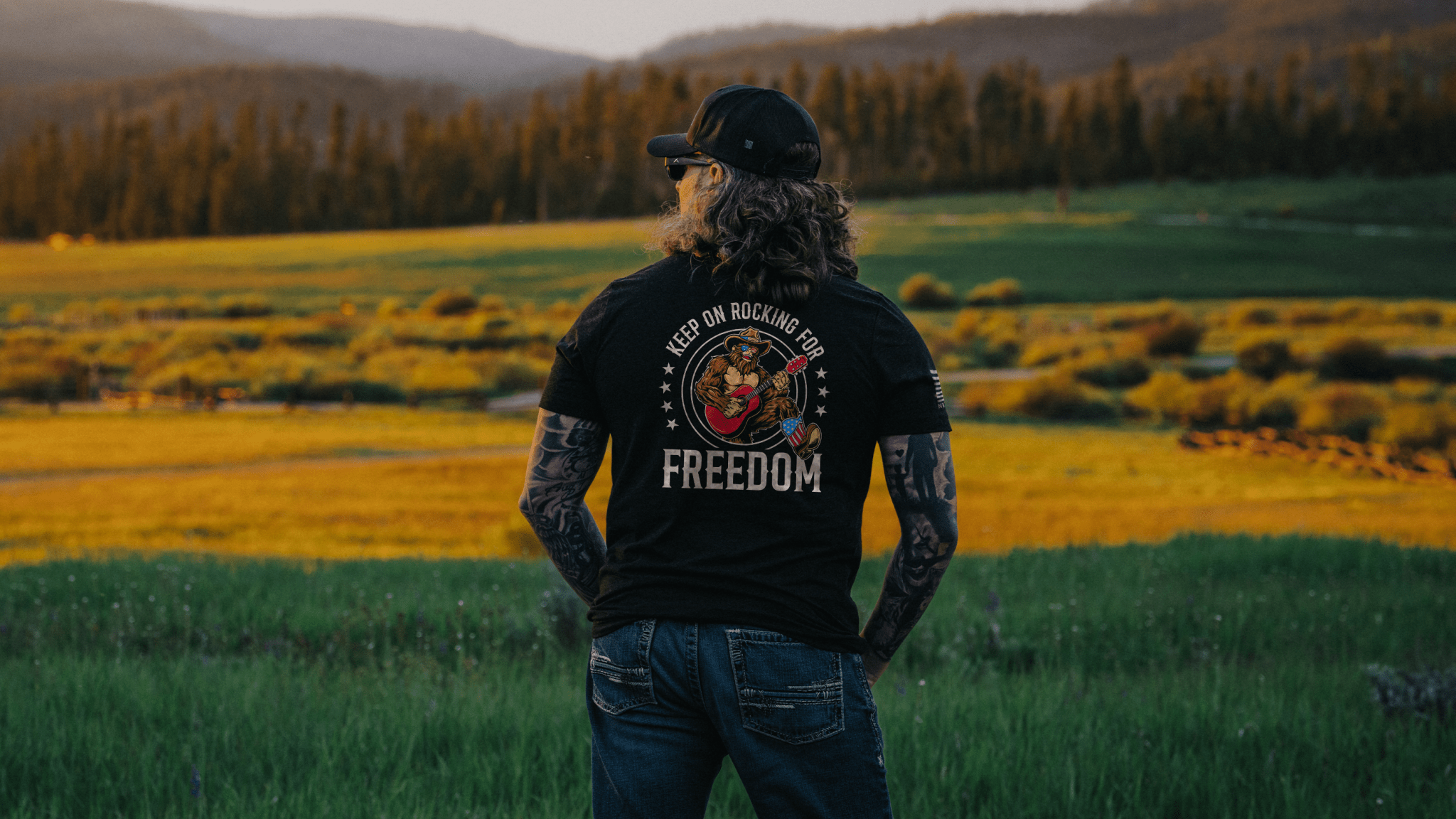 Rockin' Freedom Squatch - Nine Line Apparel