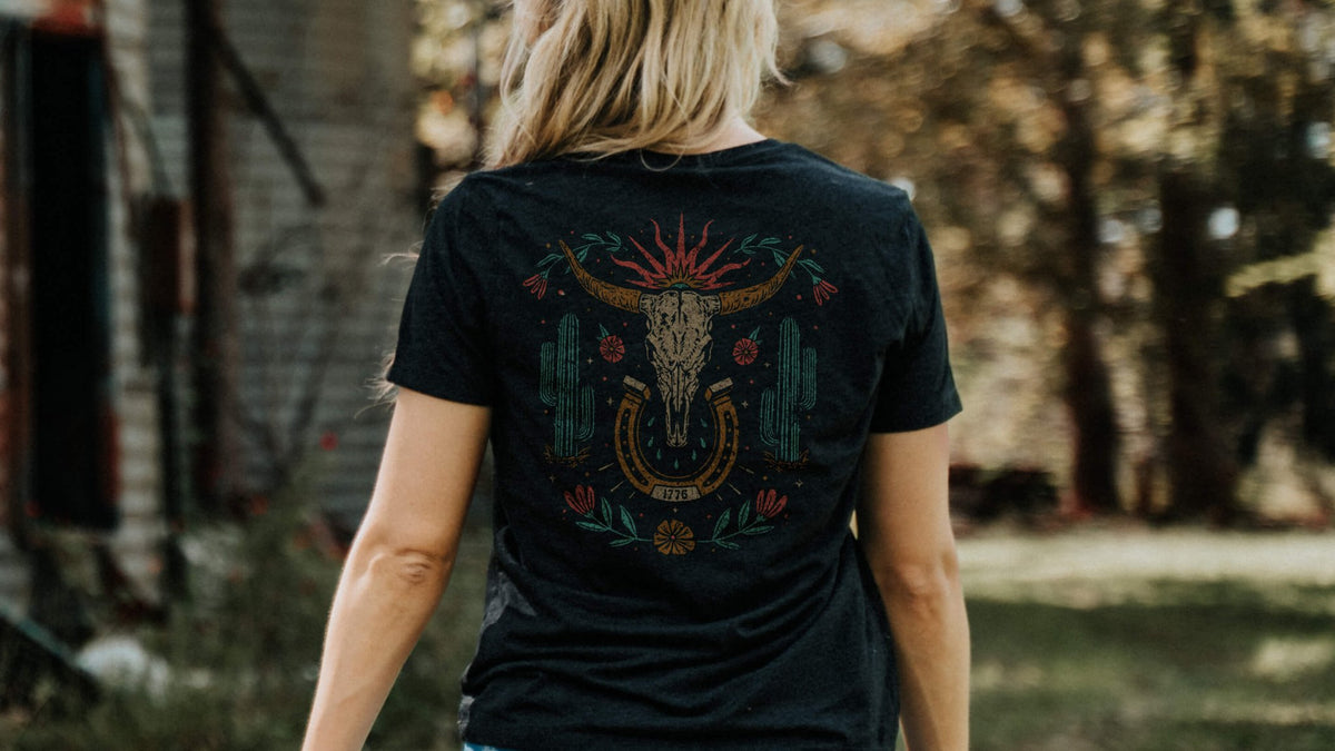 Western Bull Skull - Nine Line Apparel