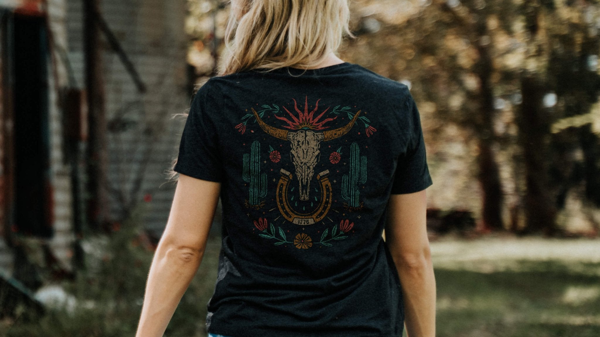 Western Bull Skull - Nine Line Apparel