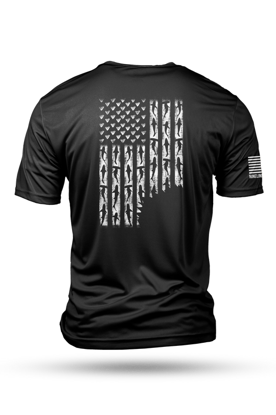 Shark Flag - Moisture Wicking T-Shirt