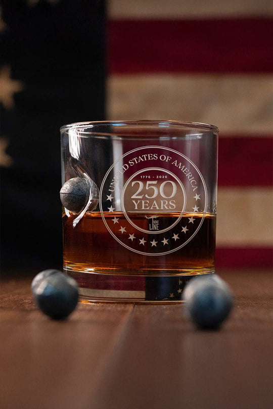 250th Anniversary American Made Musket Ball Whiskey Glass