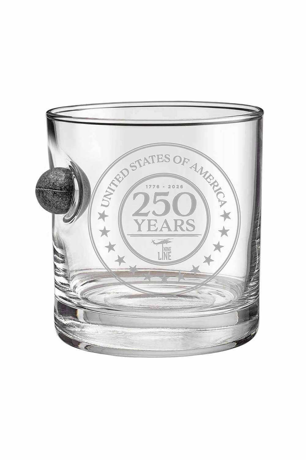 250th Anniversary American Made Musket Ball Whiskey Glass