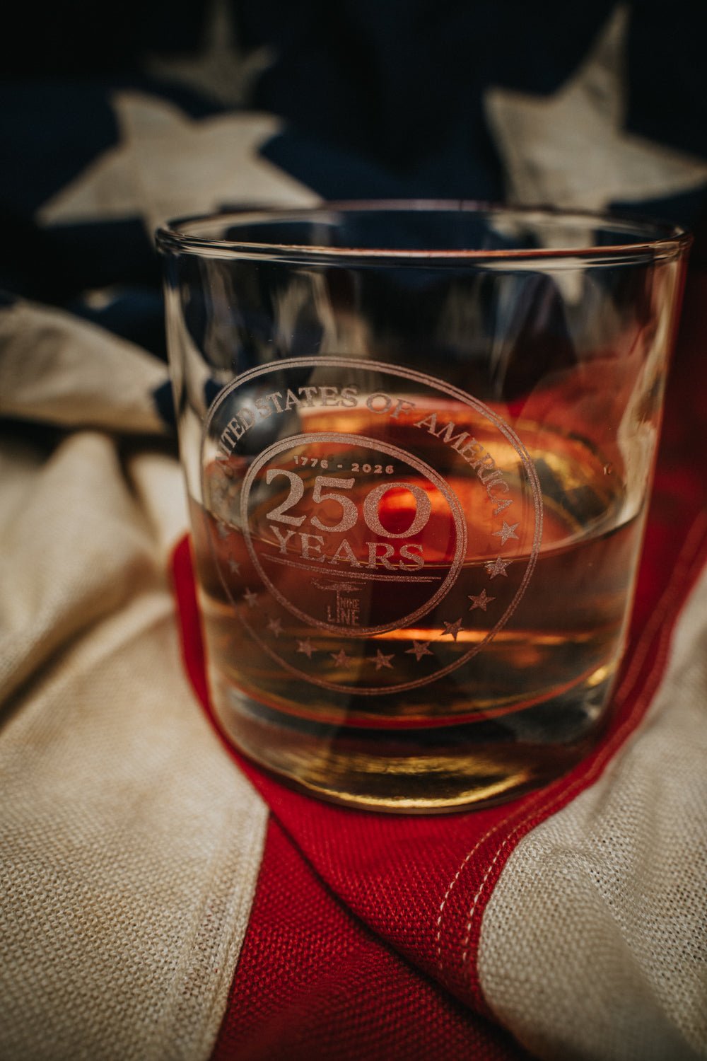 250th Anniversary American Made Musket Ball Whiskey Glass