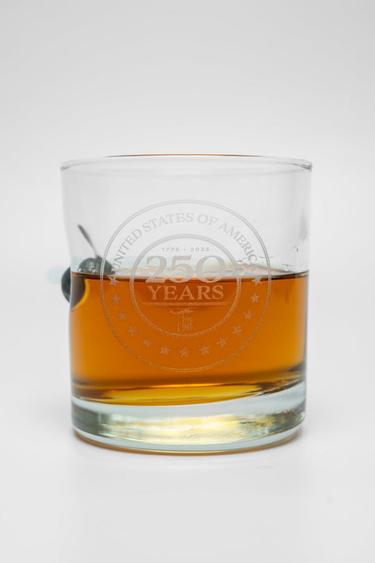 250th Anniversary American Made Musket Ball Whiskey Glass