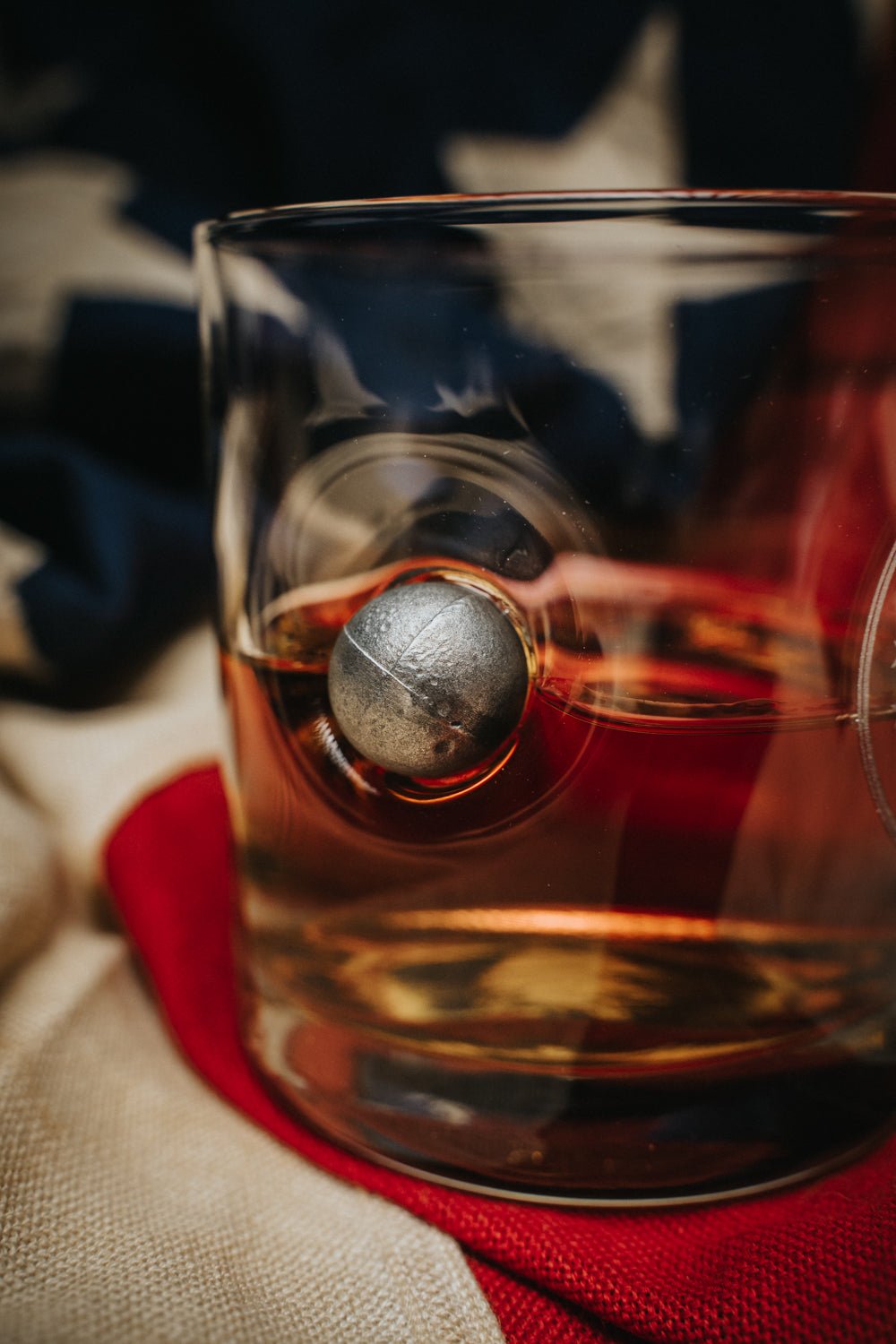 250th Anniversary American Made Musket Ball Whiskey Glass