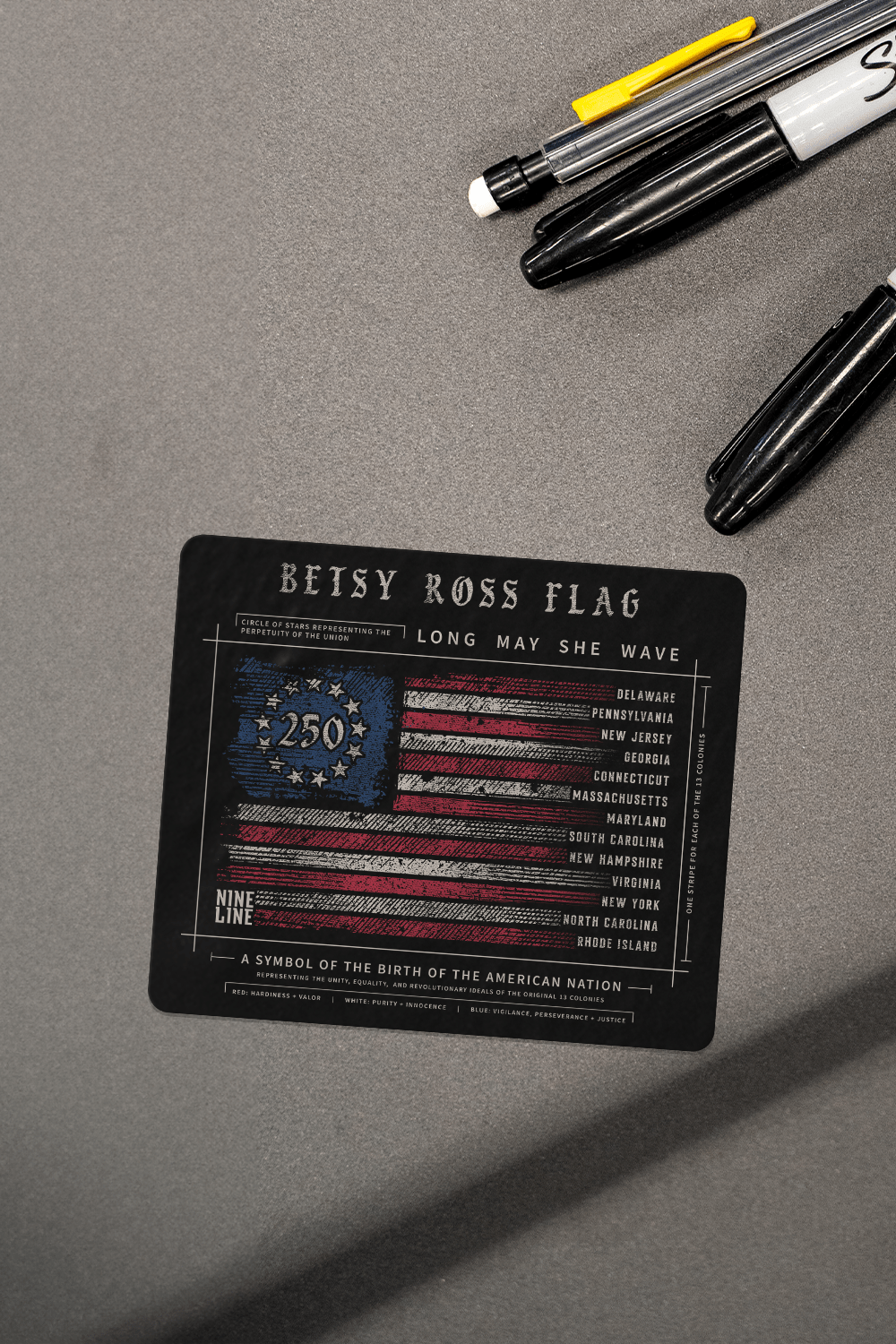 250th Betsy Ross - Sticker – Nine Line Apparel