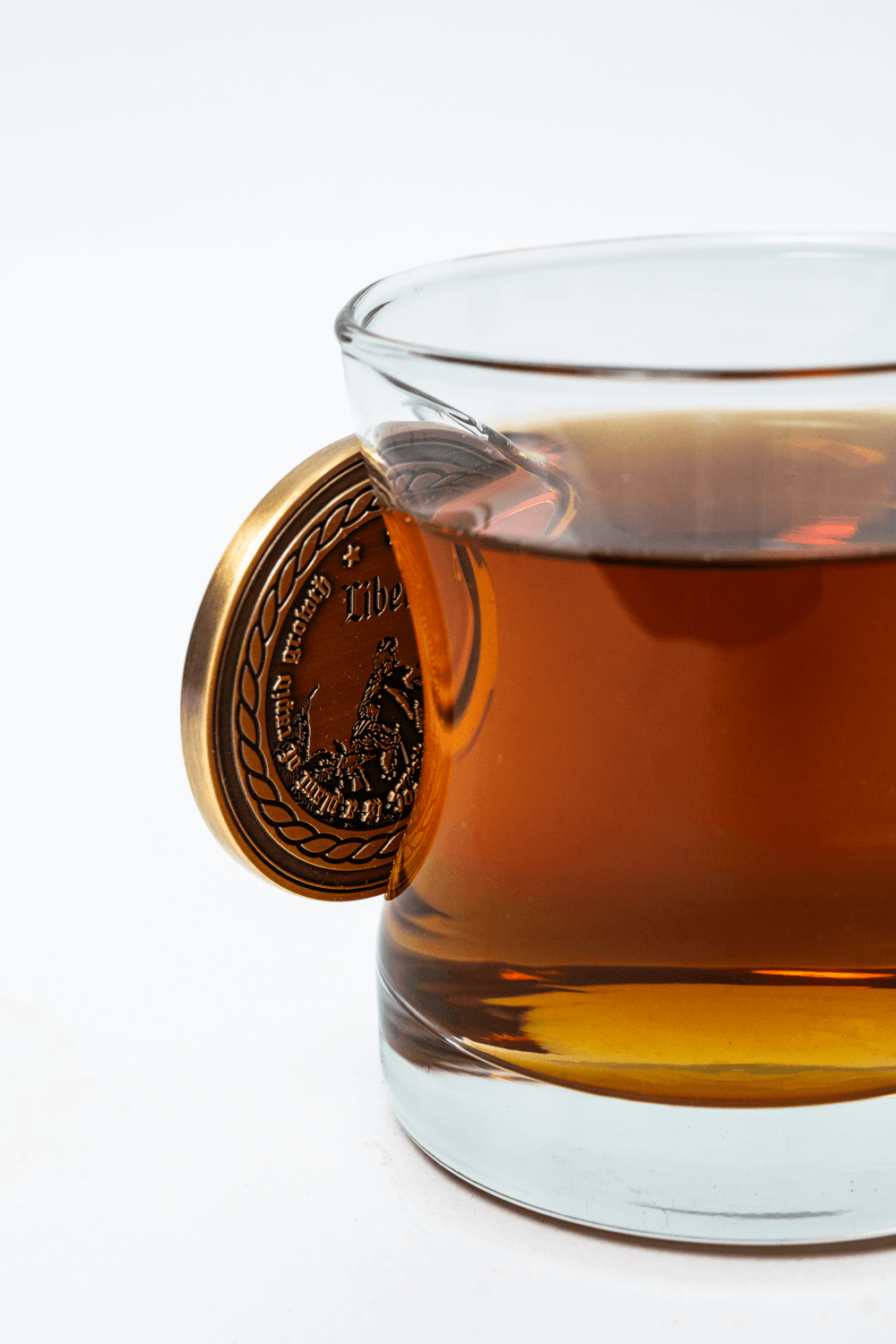 250th Challenge Coin Whiskey Glass