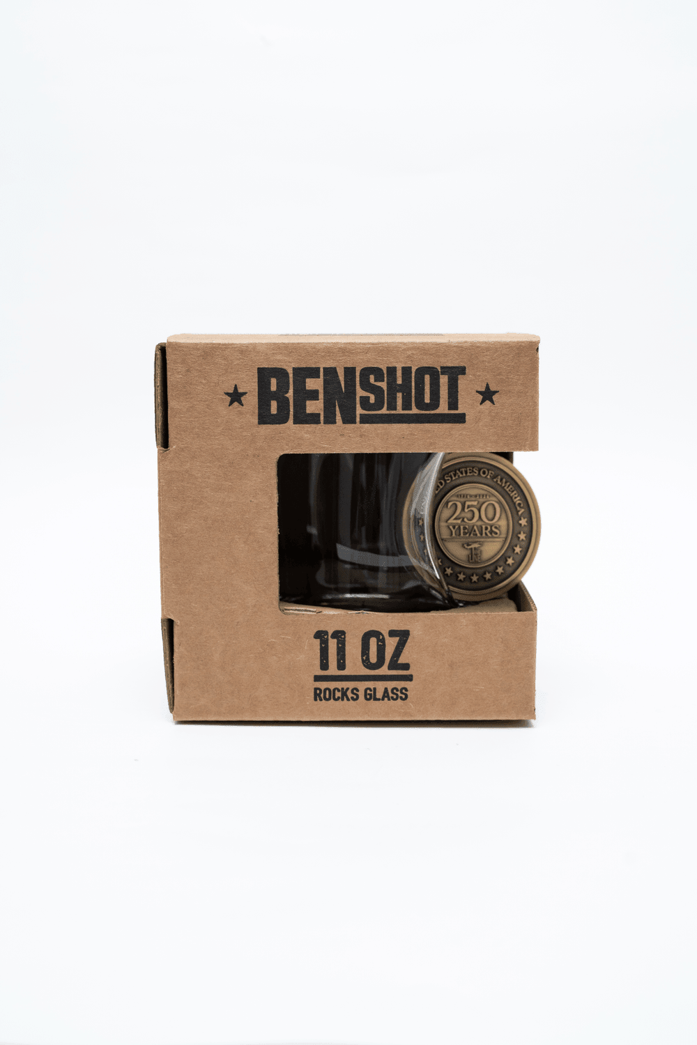 250th Challenge Coin Whiskey Glass