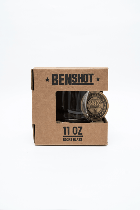 250th Challenge Coin Whiskey Glass