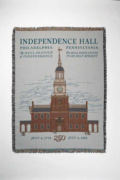 250th Independence Hall American Made Woven Blanket