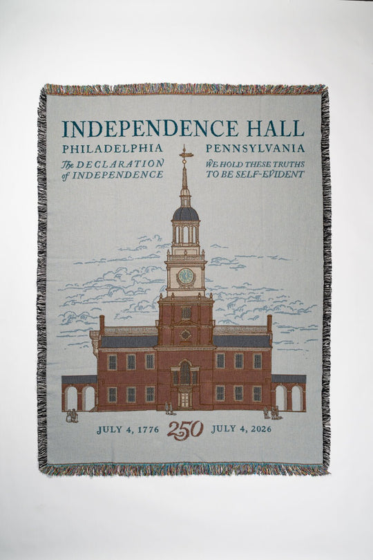 250th Independence Hall American Made Woven Blanket