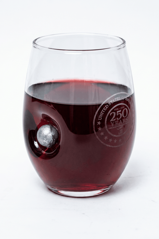 250th Musket Ball Wine Glass